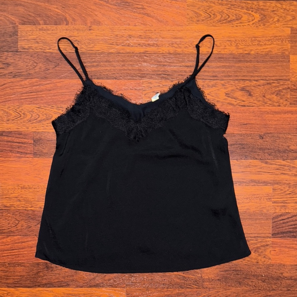 BP Black Camisole with Lace Trim